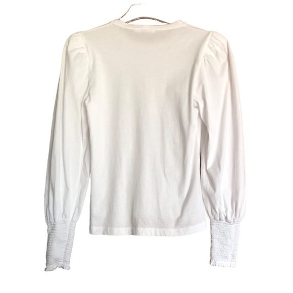 A.L.C. Blouse White Puff Shoulder Long Sleeve Blouse XS - Picture 5 of 12